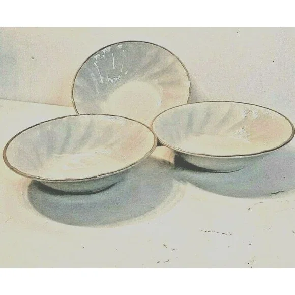 GAIETY Sculptura Hearthside Stoneware Cereal Soup Bowls Japan  Vintage